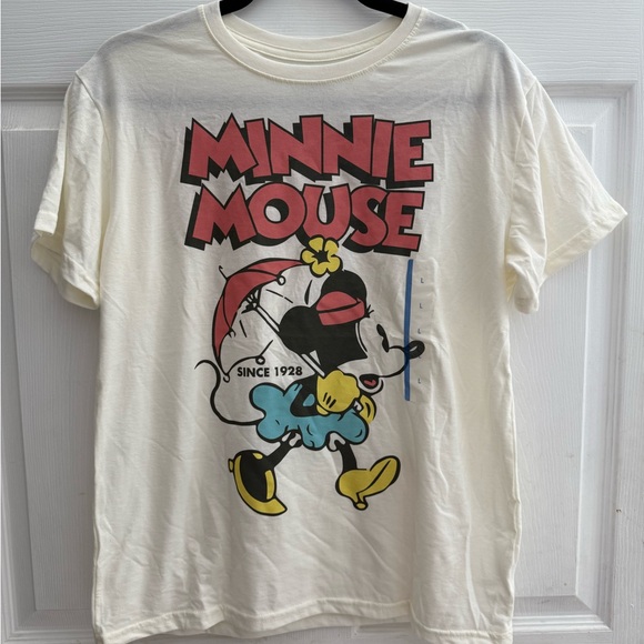 Women's Disney Minnie Mouse Retro Short Sleeve Graphic T-Shirt - White L - Picture 3 of 8